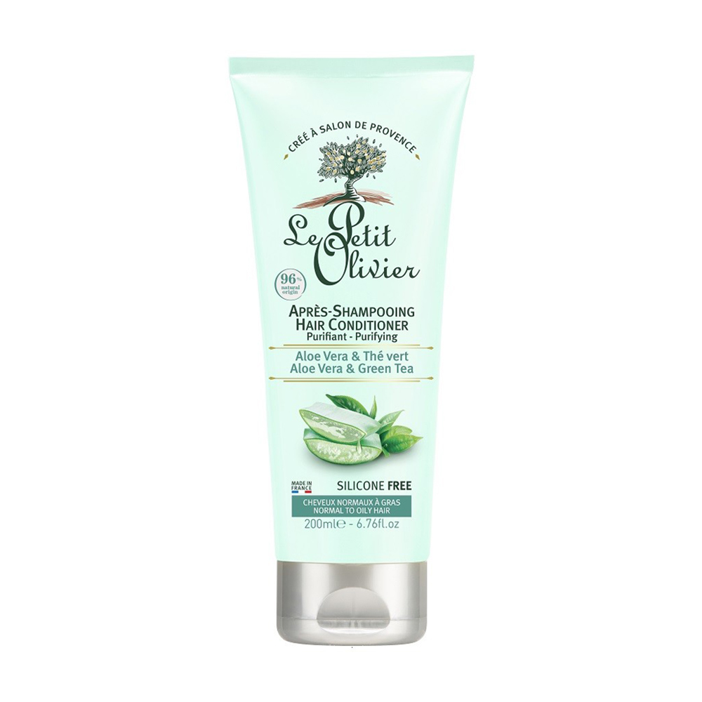Кондиціонер Le Petit Olivier Aloe Vera &amp; Green Tea Hair Conditioner для нормального та жирного волосся, 200 мл